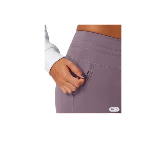 Halara Woman's Mauve High Waisted Drawstring Pocket Plain Full Length Joggers XS - Picture 4 of 8